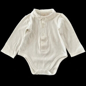 Emile et Rose Baby Boys 12 months Pima Cotton Button Up One Piece Bodysuit Shirt
